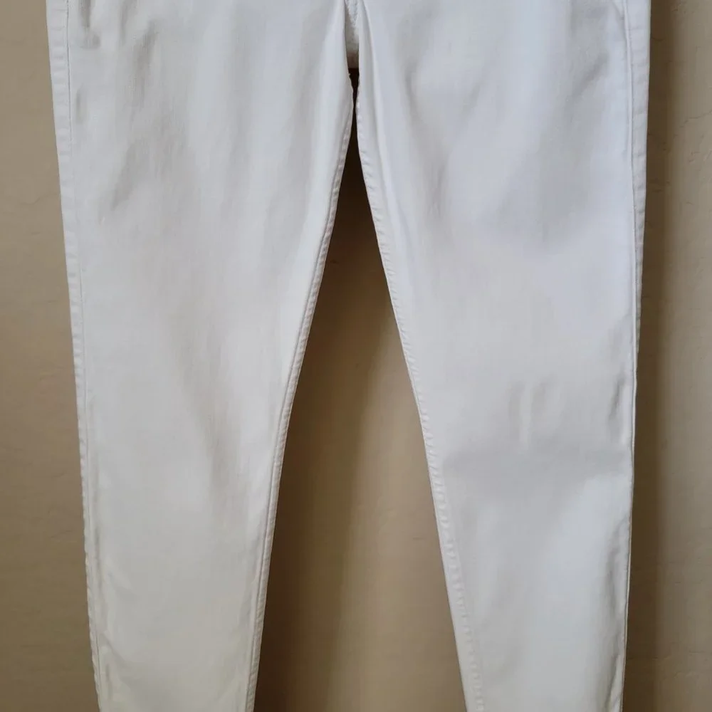 Abercrombie & Fitch Super Skinny White Denim Jeans